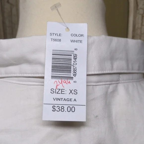 White  Pirate Lady Blouse with Gorgeous Ruffled sleeves XS - Picture 5 of 10